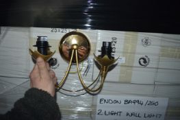 *Pallet of ~164 Brass & Gold Two Light Wall Lamps