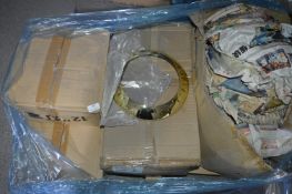 *Pallet of Circular Brass Lampshade Holders