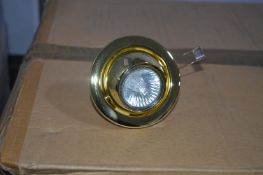 *Two Boxes of 100 Polished Brass Eyeball Lights wi