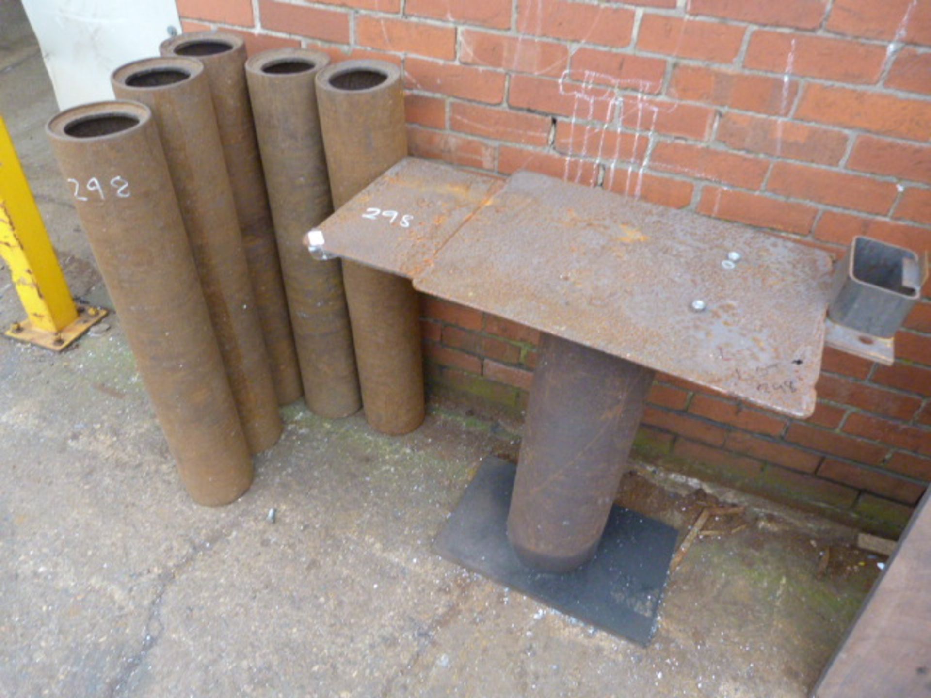 *Set of Five Steel Rollers and One Steel Workbench