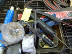 *Box Containing Various Hand Tools, Two Grease Gun