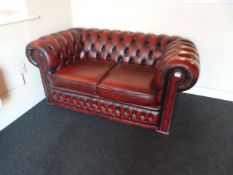 Two Seat Chesterfield Style Leather Sofa