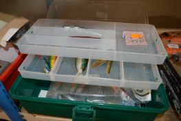 *Fishing Tackle Box with Various Lures and Equipment