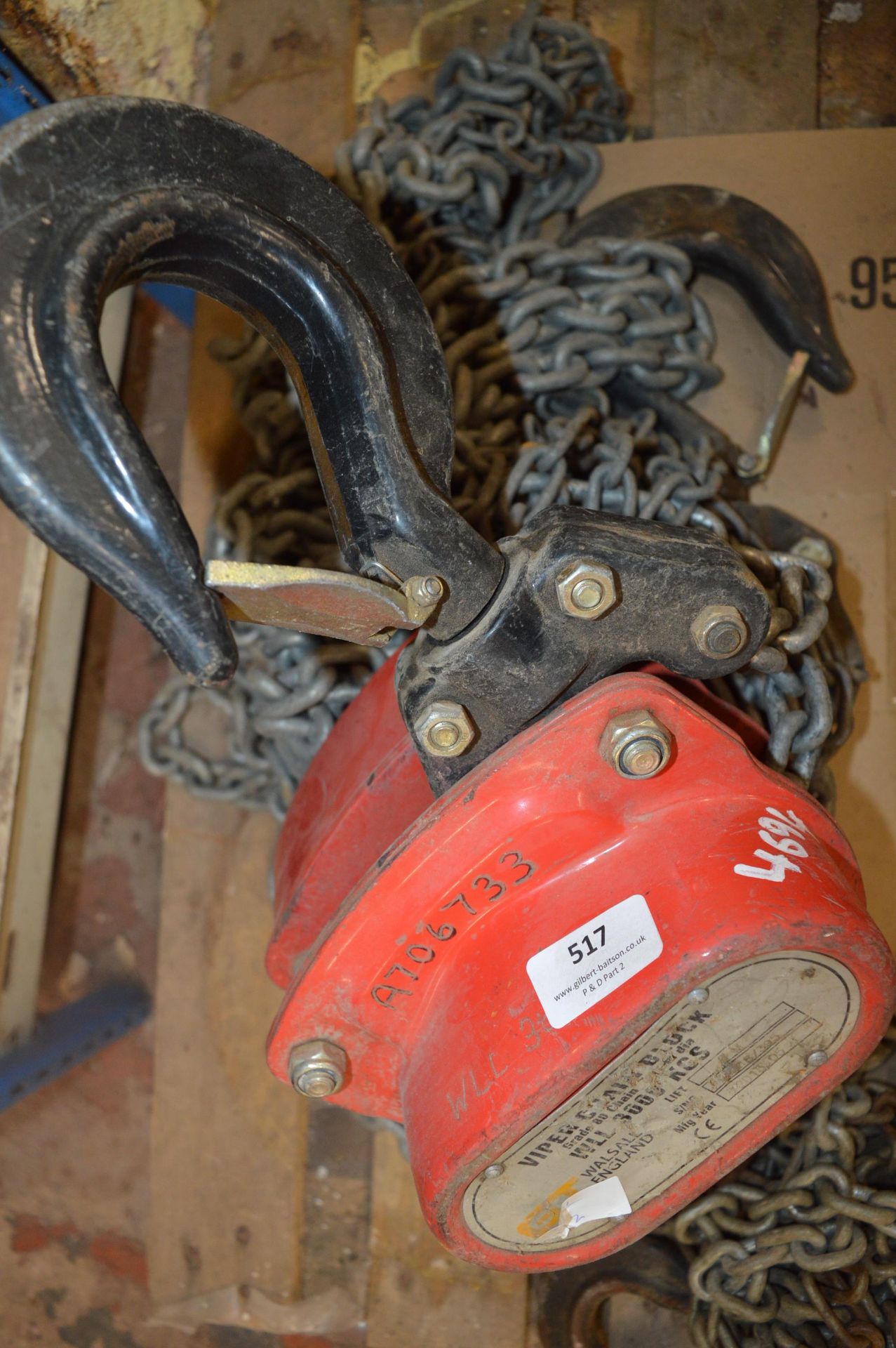 *Set of Heavy Duty Viper 3000kg Chain Blocks