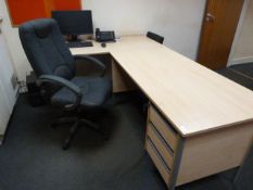 *Lightwood Effect Office Desk and a Chair