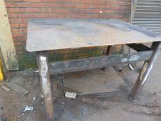 *Steel Workbench ~1.5m wide x 1m deep x 1m tall