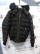 Moose Knuckles Black Padded Quilted Outdoor Jacket