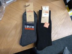 2pks of 2 Pairs of Levi's Socks Size: 6-8