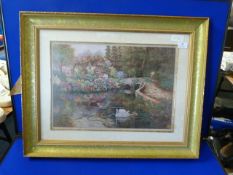 Printed Picture Depicting a Cottage Scene by Viole