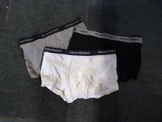 3 Pairs of Emporia Armani Boxer Shorts Size: XL