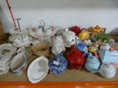 Mixed Lot of Cake Stands, Teapots, Dishes, etc.