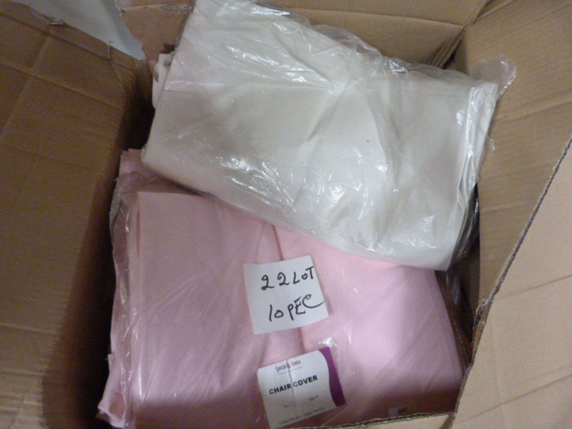 ~100 Mixed Chair Covers (pink & ivory) - Image 2 of 2