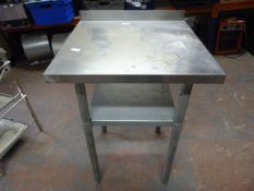 *Small Stainless Steel Preparation Table with Shelf 60x60x83cm