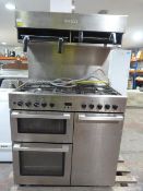 Burco 90 DFT Cook Centre with Oven, 5 Ring Gas Hob, and Twin Overhead Grill (LPG Gas)