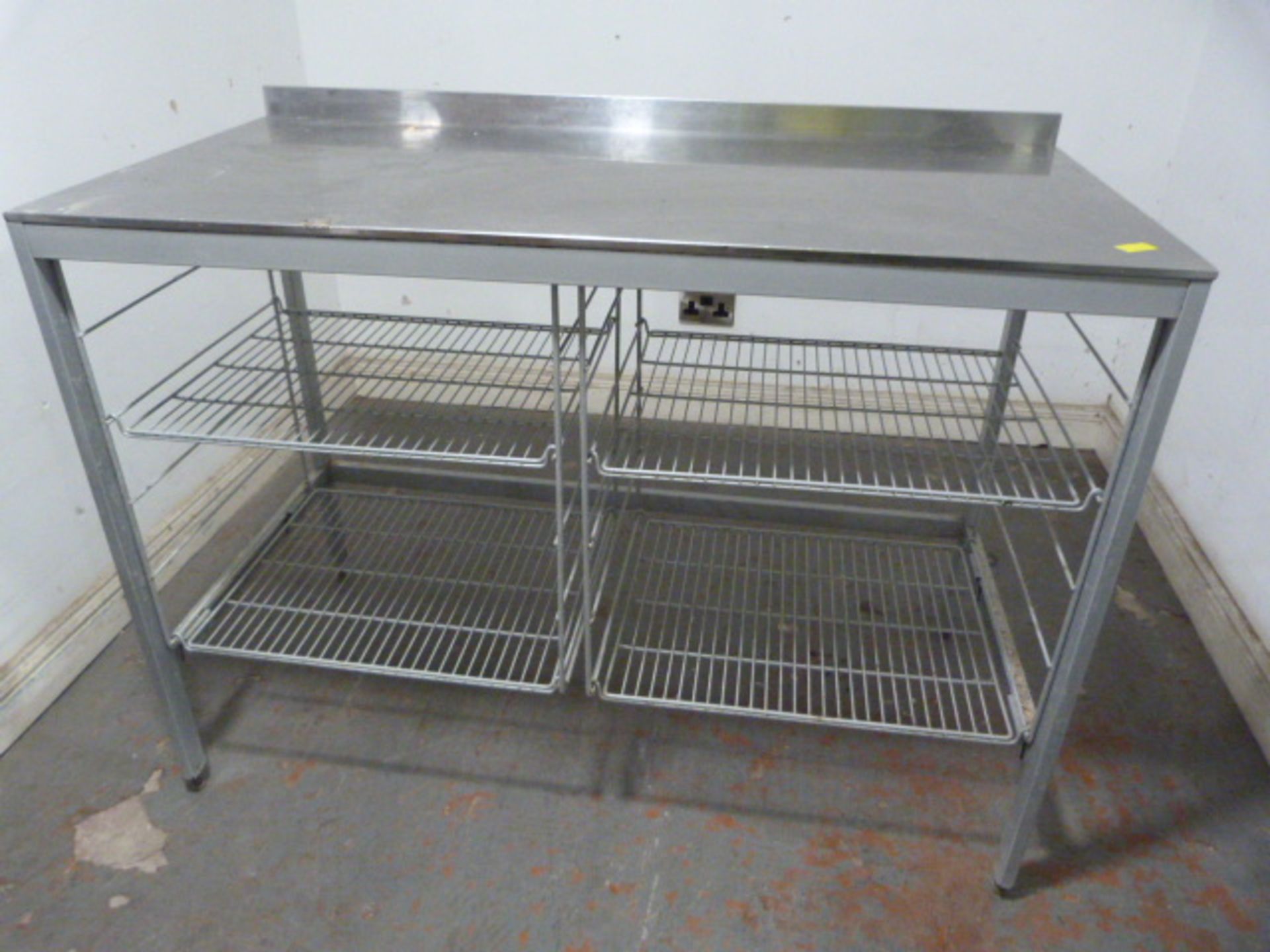 Preparation Table with Wire Shelving ~127x65x90cm