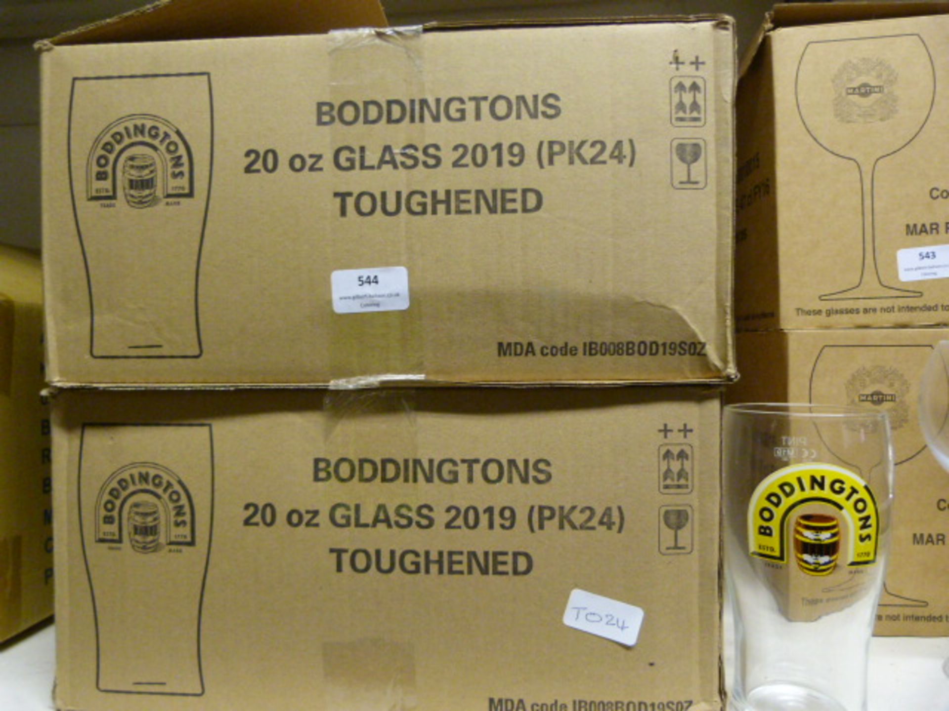 *Two Boxes of 24 Bodingtons Glasses