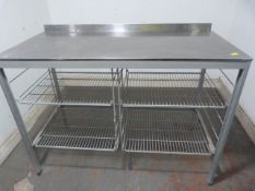Preparation Table with Wire Shelving ~127x65x90cm