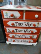 Five Drawer Alice in Wonderland Chest of Drawers ~