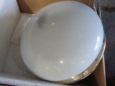 *White Glass Ceiling Light 45x45x24cm