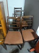 Four Upholstered Wooden Chairs
