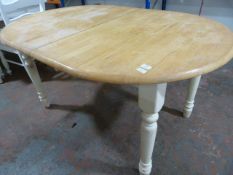 Oval Wooden Extending Dining Table