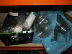 *Quantity of Disposable Cups with Caps, Paper Plates, and Plastic Containers