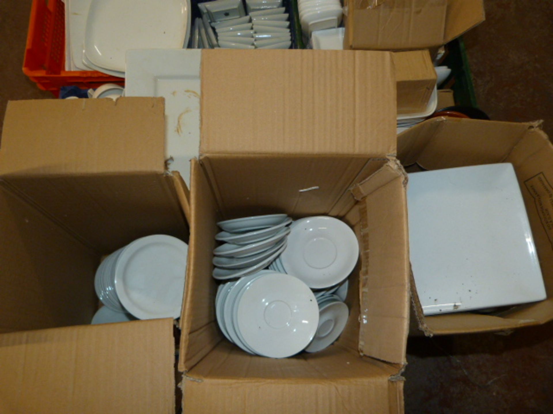 *Large Quantity of White China: Tea Cups, Plates, Various Serving Dishes, etc. - Image 2 of 2