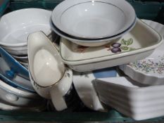Box of Serving Dishes and Sauce Boats