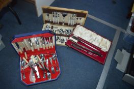 Vintage Cutlery Canteens and Carving Set