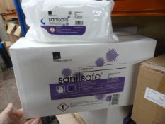 *2 Boxes Containing 10 Packs of Sanisafe Wet Wipes