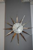 Metamec Vintage Starburst wall Clock
