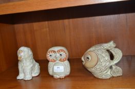 Three Shelf 1970's Pottery Moneyboxes