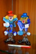 Two Murano Glass Clowns