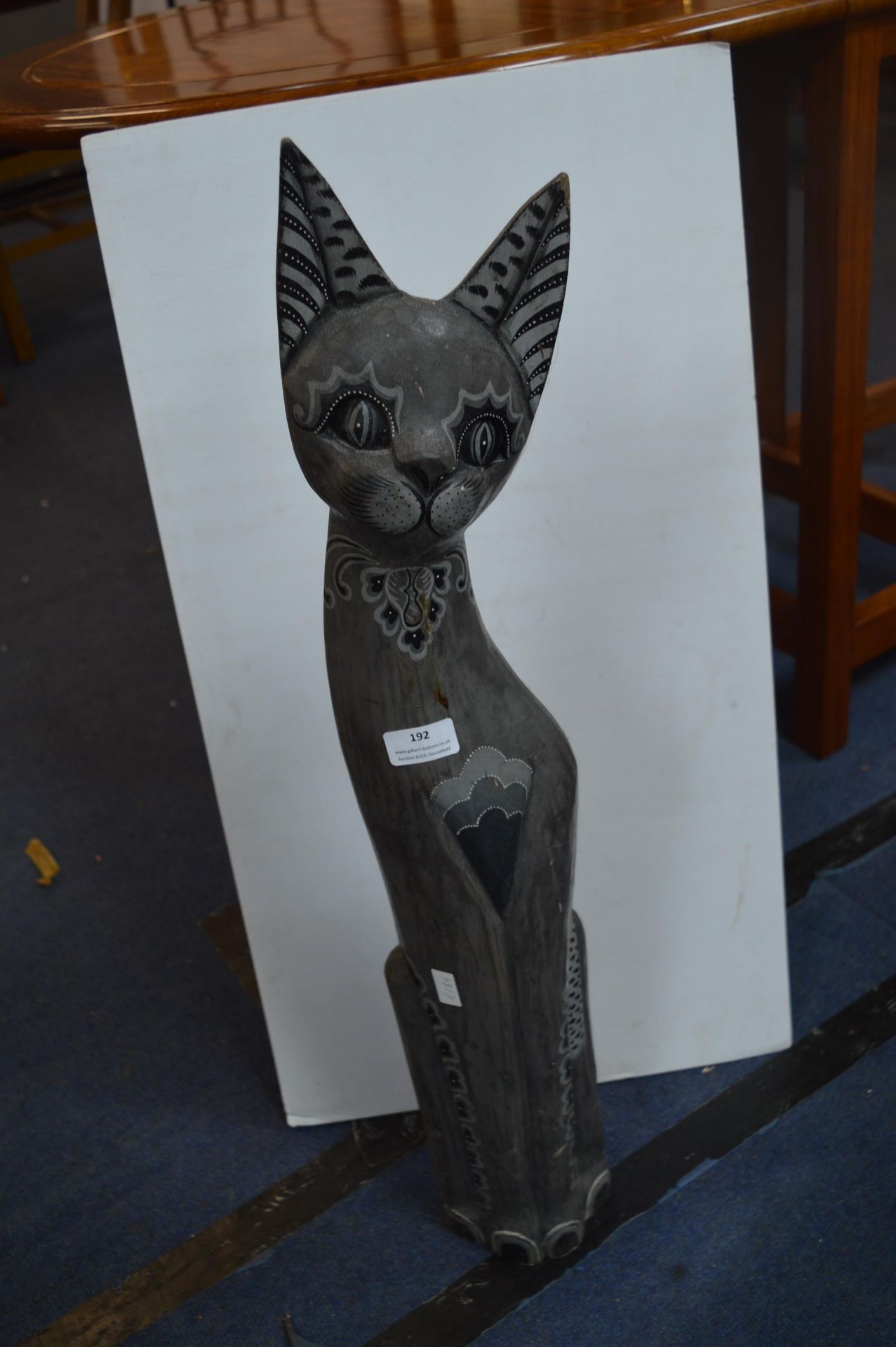 Carved Wooden Cat