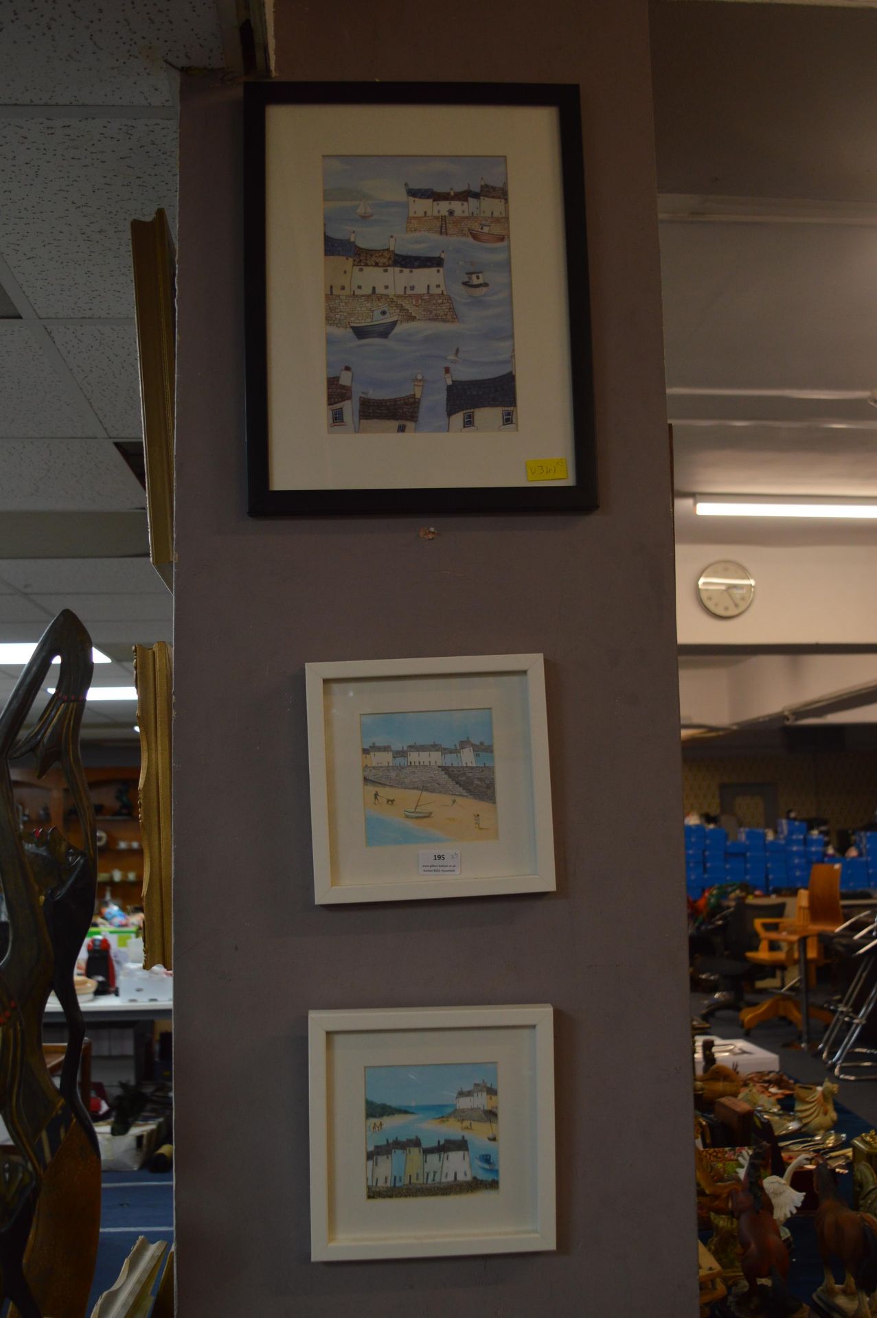 Three Framed Seaside Prints
