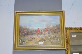 Gilt Framed Hunting Scene Print