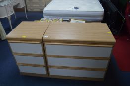 Three Drawer Bedroom Chest plus Bedside Cabinet