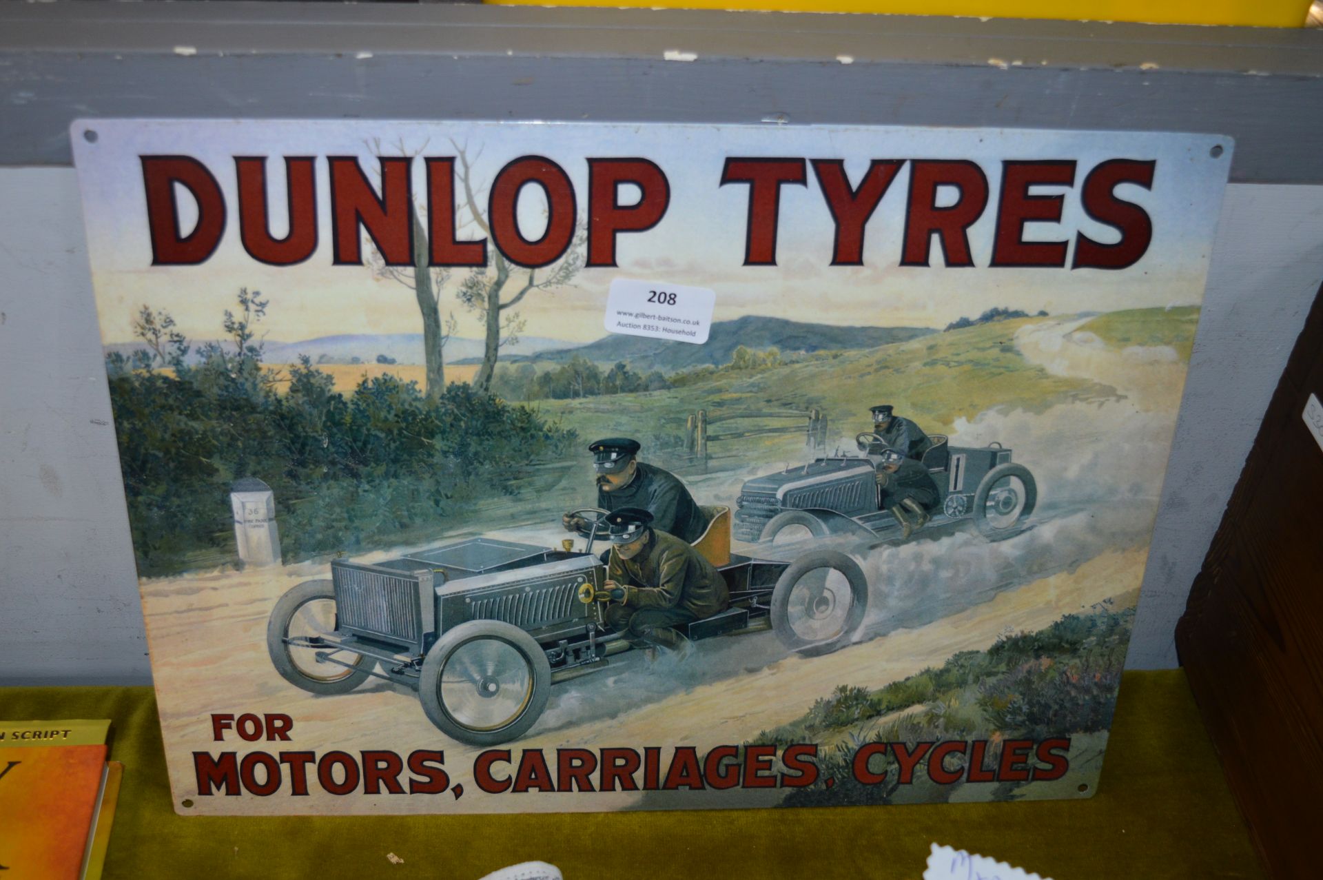 Reproduction Dunlop Tyres Motoring Sign