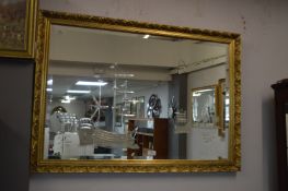 Gilt Framed Etched Glass Mirror with Sailing Scene