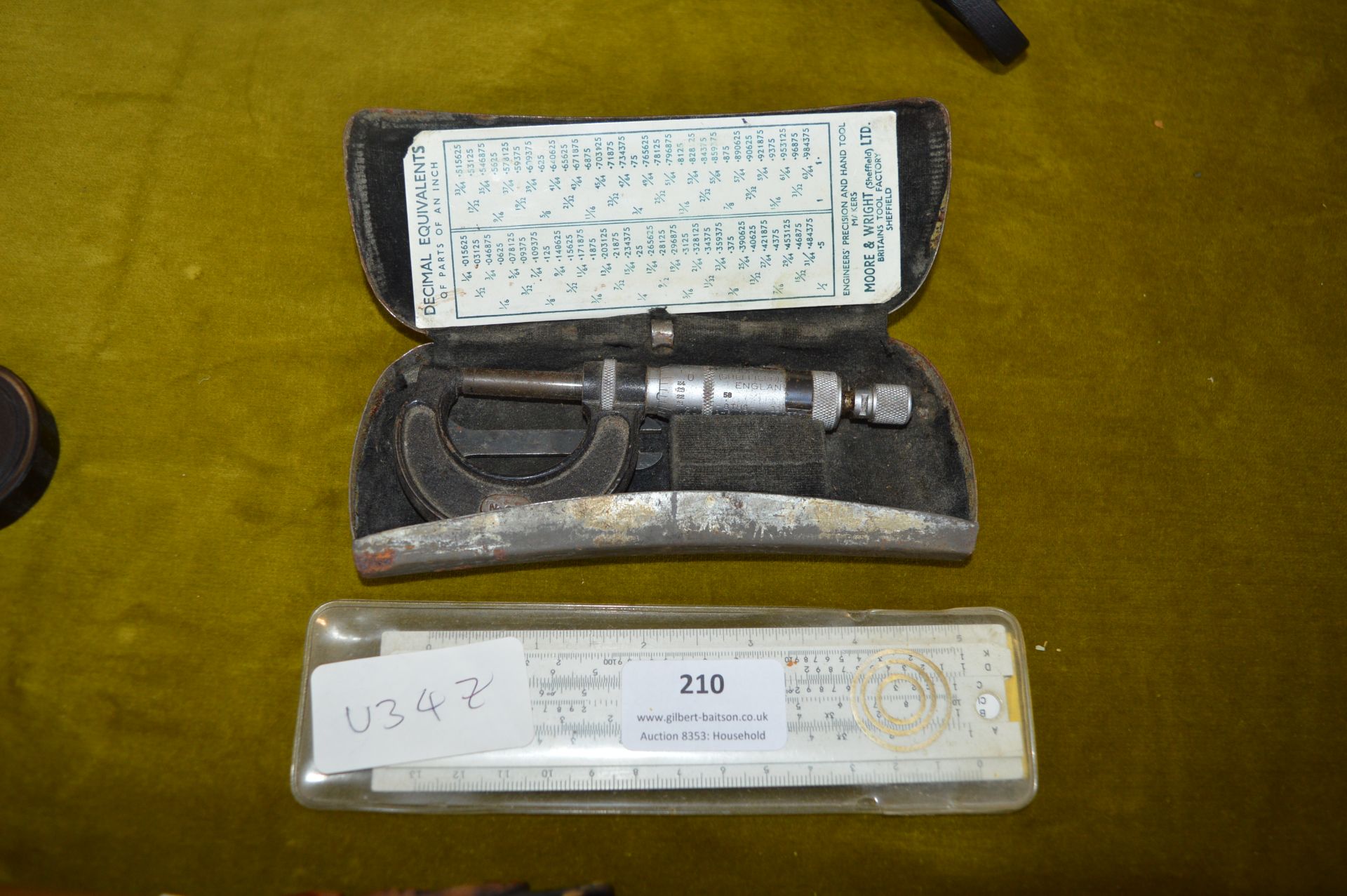 Micrometer and a Slide Rule