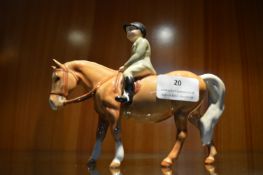 Beswick Mounted Pony (AF - damage to riders leg)