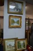 Five Gilt Framed Pictures