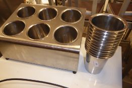 * S/S toppings holder with 12 x spare pots