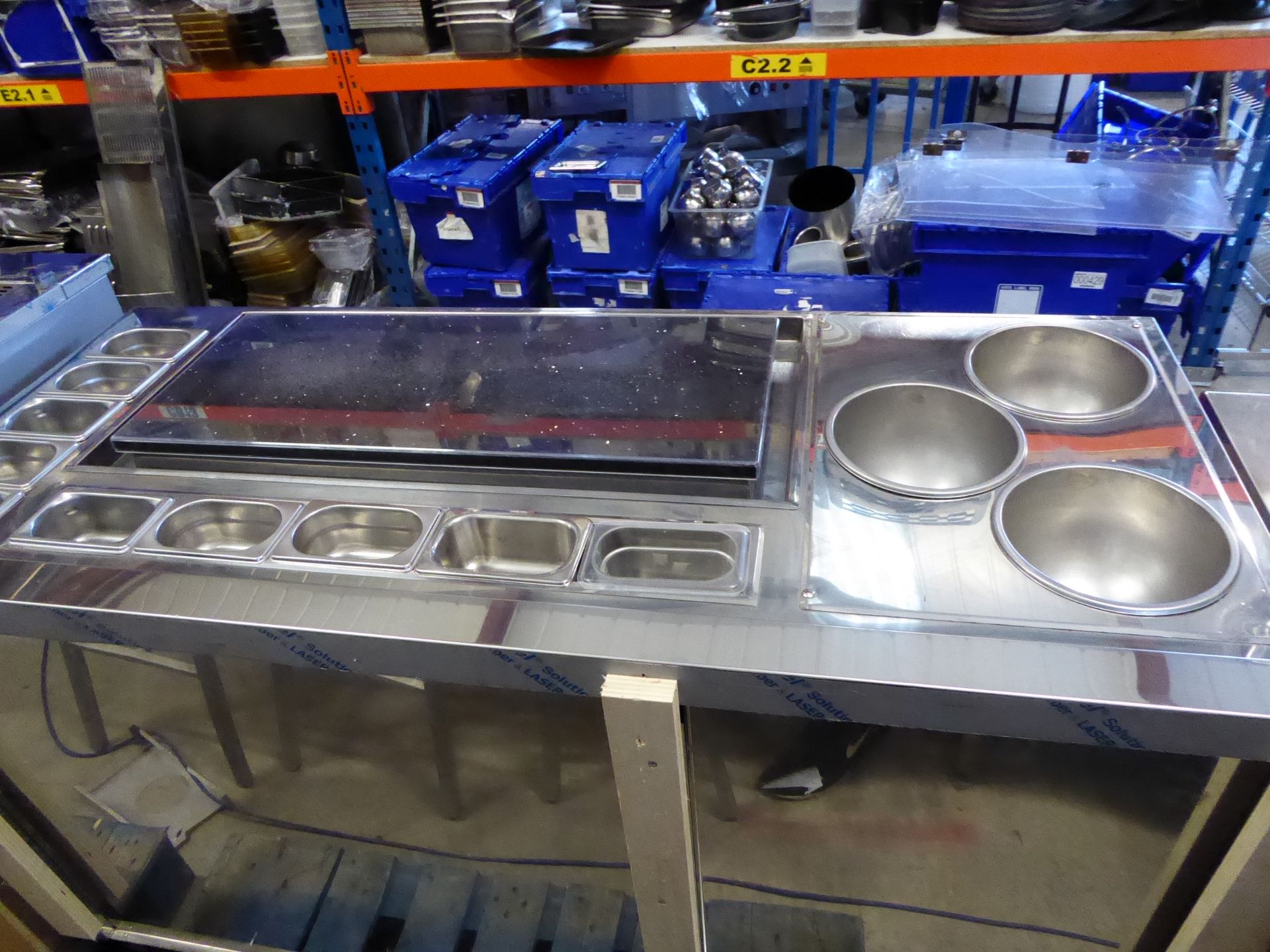 *B MIX refrigerated ice cream counter, with heated bowls and display for the production of personali - Image 12 of 13