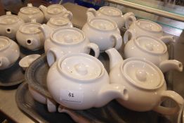 * 20 x white tea pots