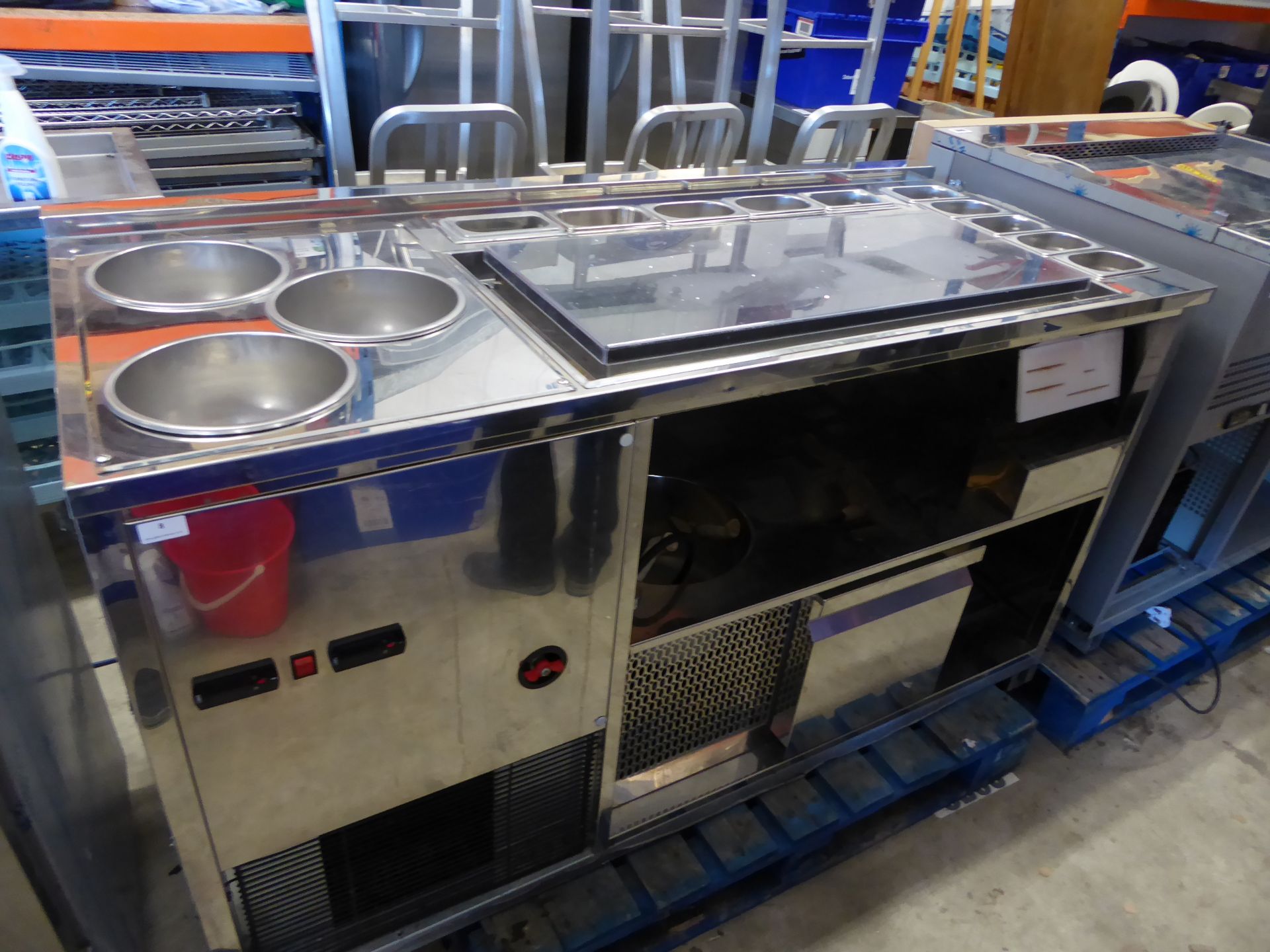 *B MIX refrigerated ice cream counter, with heated bowls and display for the production of personali - Image 5 of 13