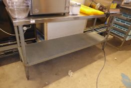 * s/s prep bench with undershelf 1800w x 600d x 850h