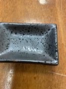 * 210 black crackle dip dish (2.5" x 1") ceramic