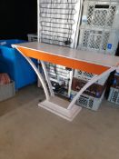 * Beige/Grey colour sideboard with orange painted draws