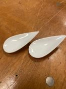 * 900 white ceramic awe teardrop spoon